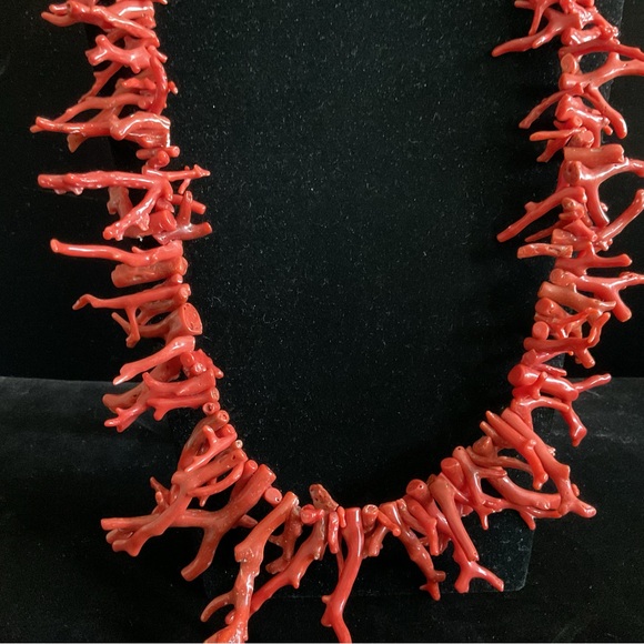 Genuine Mediterranean Red Coral Branch Necklace - Picture 2 of 8